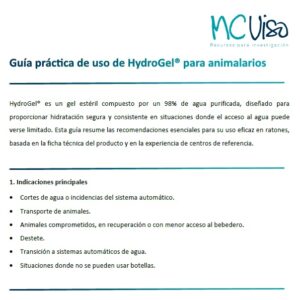 GUIA PRACTICA DEL USO DE HydroGel PARA ANIMALARIOS